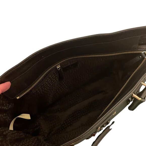 Kate Spade Grove Street Handbag Crystal Embellished Leather Black - Picture 6 of 7